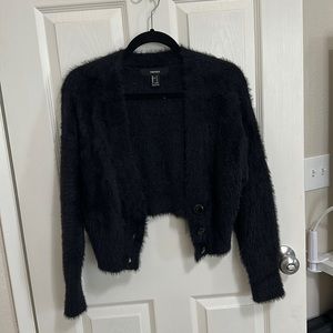 Fuzzy crop jacket